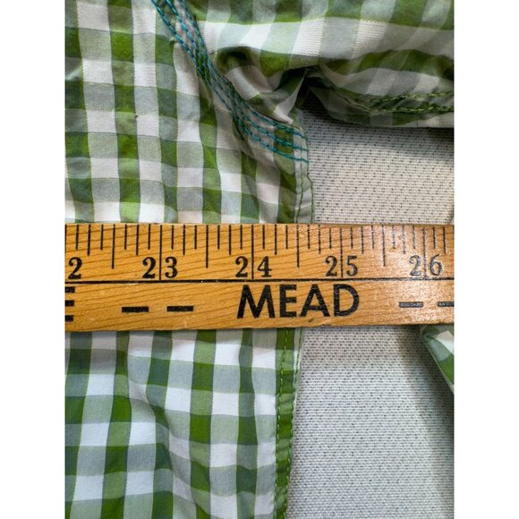 Age Of Wisdom Mens Green & Blue Checkered Long-Sleeve Button-Down Shirt - Picture 8 of 13